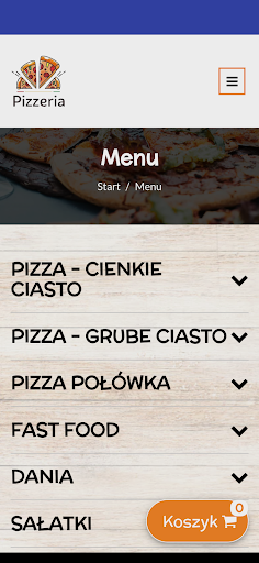 Android application Pizzeria - Biecz screenshort