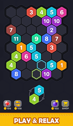 Merge Hexa Puzzle -Merge block - Screenshot 3