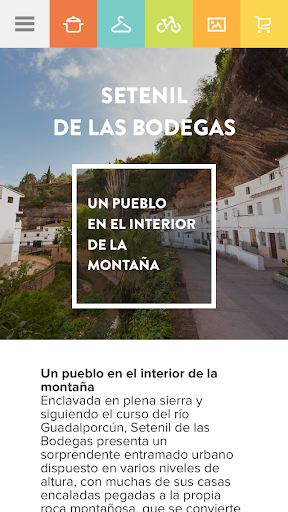 Android application Conoce Setenil de las Bodegas screenshort