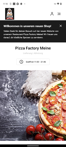 Android application Pizza Factory Meine screenshort