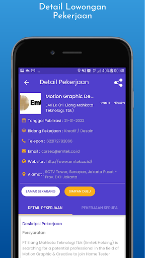 Bagi loker Area Jabodetabek