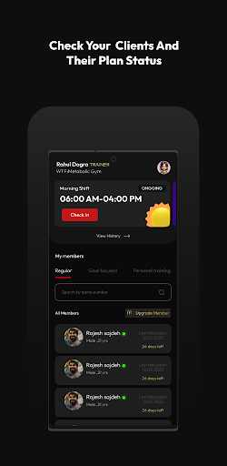 Android application WTF Guru : App for Trainers screenshort