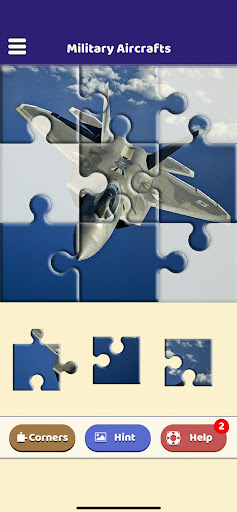 Android application Military Aircrafts Puzzle screenshort