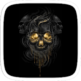 Black and Gold Skull icon