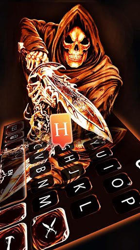 Skull Sword Keyboard Theme Screen 3