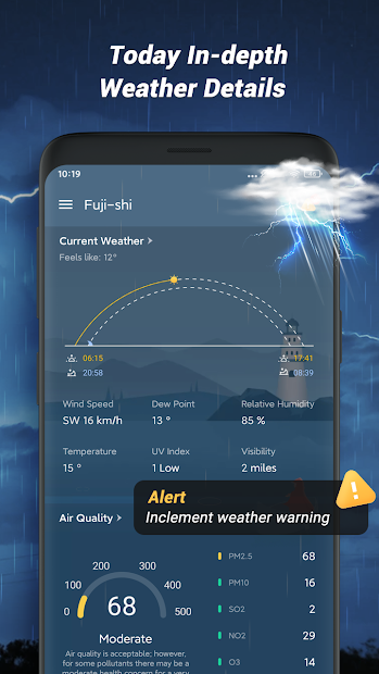 Screenshot 3 Pronóstico del tiempo local - Mapa de radar android