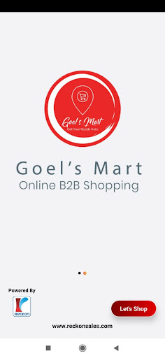 Android application Goels Mart screenshort