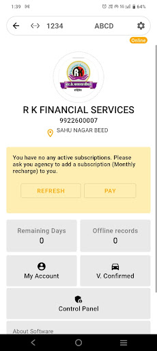 R K FINANCIAL SERVICES Screen 2