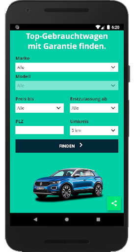 Android application used cars germany screenshort