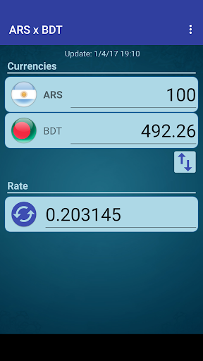 Android application Argen. Peso x Bangladeshi Taka screenshort