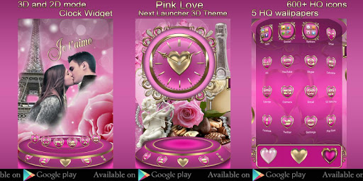 Pink Love Go Locker theme Screen 3