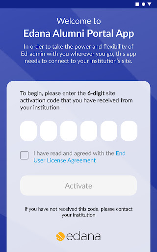 Android application Edana Alumni Portal screenshort