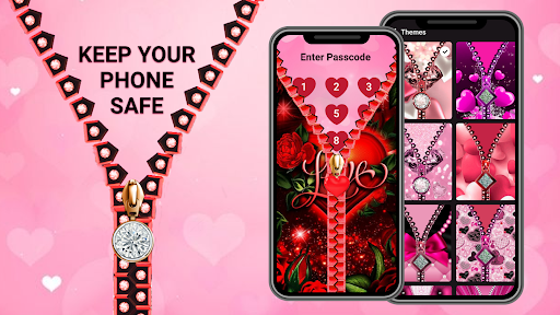 Heart zipper screen lock Screen 2