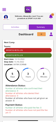 Android application Expert Sport Club - ESC screenshort