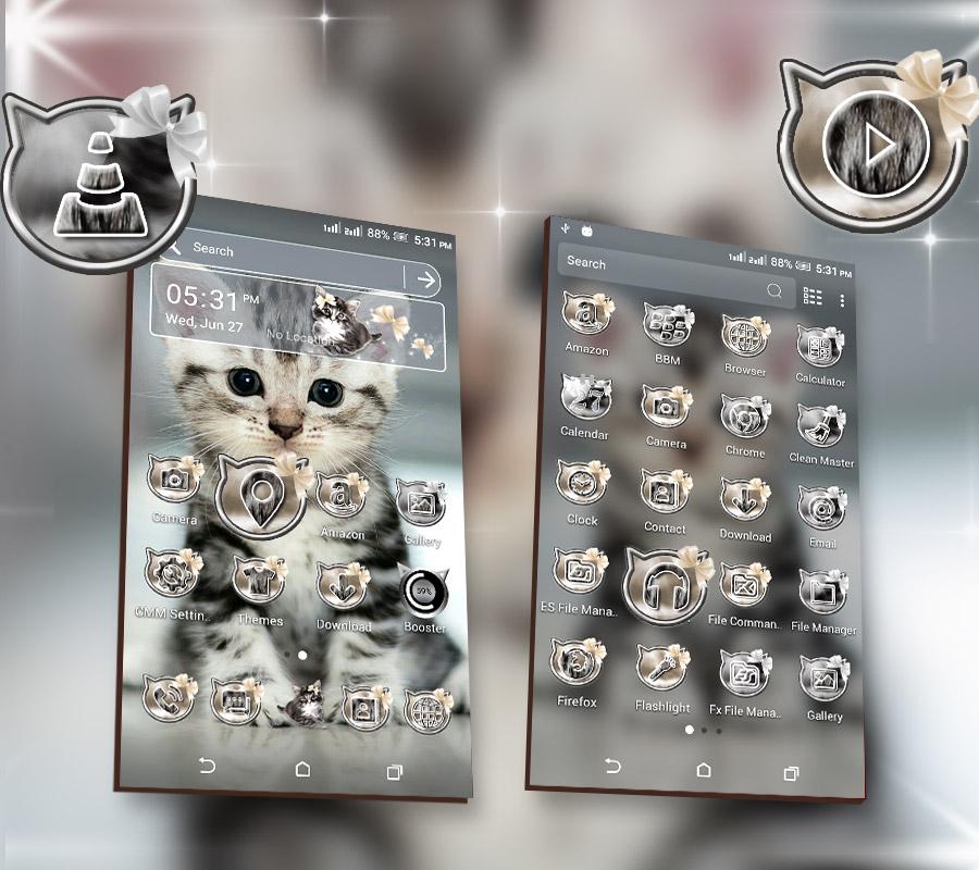 #2. Cute Cat Launcher Theme (Android) โดย: CMM Launcher INC