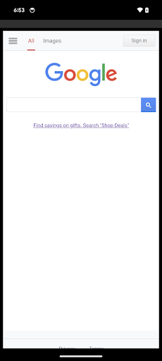 Android application Basic Web Browser screenshort