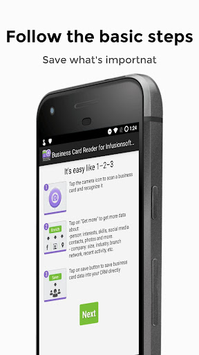 Android application Business Card Reader for Infus screenshort