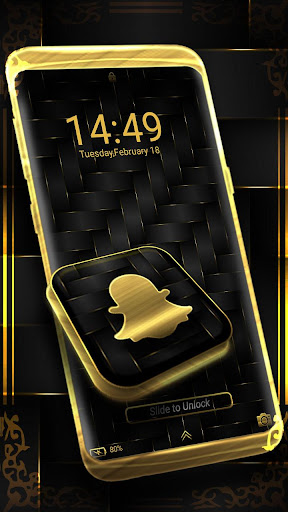 Gold Black Launcher Theme Screen 3