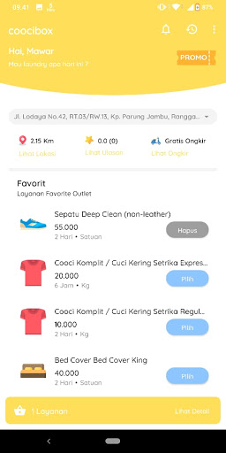 Coocibox Laundry Screen 3