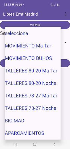 Calendario EMT Madrid Screenshot