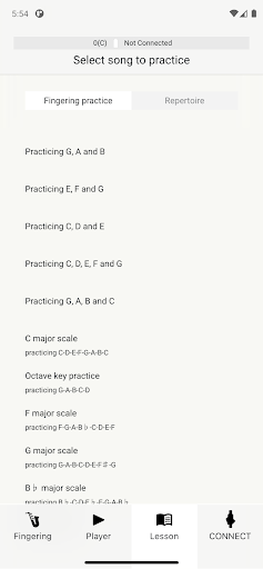 Screenshot of Aerophone Lesson