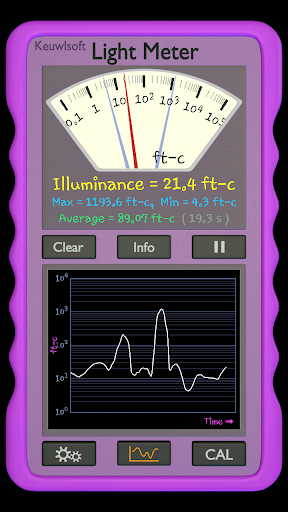 Screenshot of Light Meter