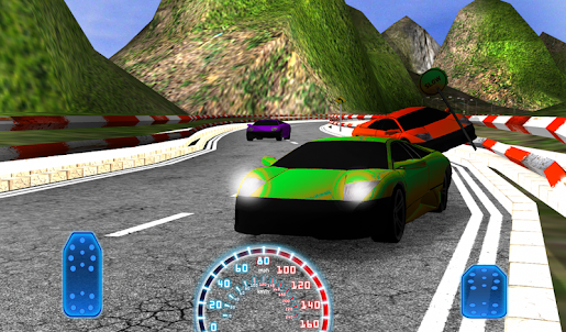 자동차 경주의 3D