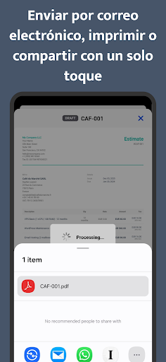 Facturas y Presupuestos PDF Captura de Pantalla de la Aplicación Android 6