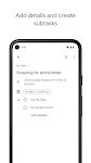 screenshot of Google Tasks