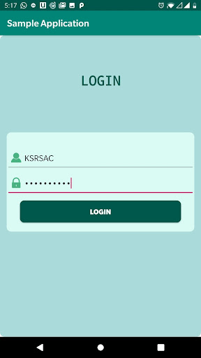 Android application Sample Application screenshort