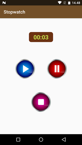 Android application Stopwatch Vintage screenshort
