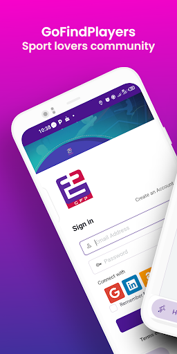 Android application Go Find Players: Sport App screenshort