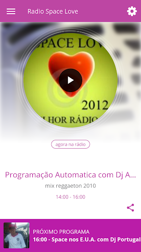 Android application Rádio Space Love screenshort