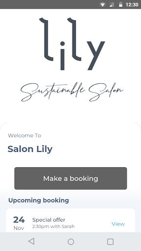 Android application Salon Lily screenshort