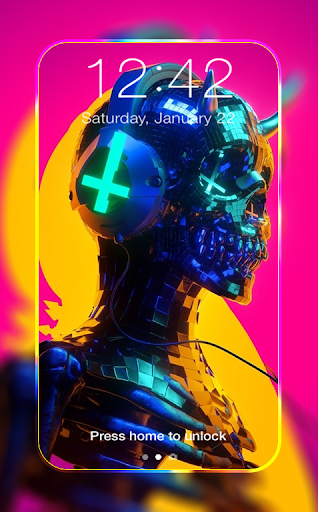 Cyborg Skull Wallpaper