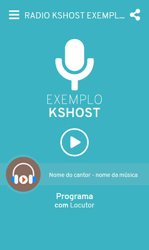 Rádio KSHOST - Exemplo 1 Screen 2