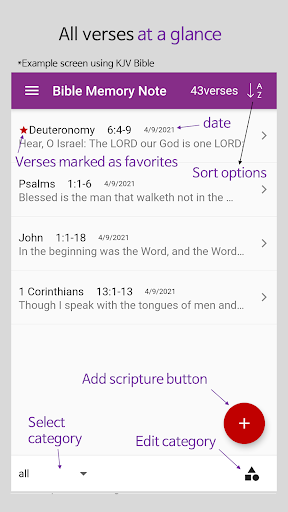 Bible Memory Note : Words on H Screen 2