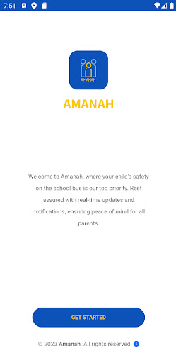 Android application AMANAH screenshort
