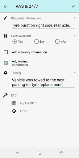 Android application VAS & 24/7 screenshort