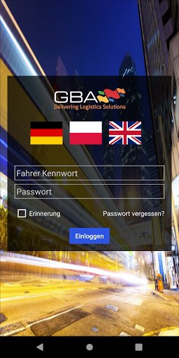 GBA DriverApp Screen 2