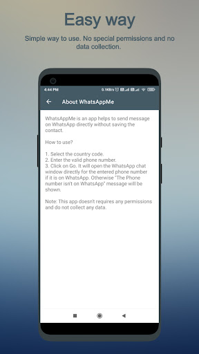 WhatsAppMe Screen 2