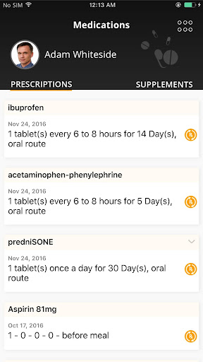 SCCIM PHR Screen 3