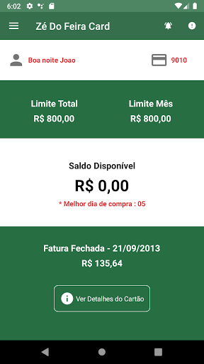 Cartão Zé do Feira Card Screen 3