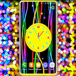 Cover Image of Download 3D Neon Clock Live Wallpaper  APK