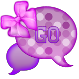 GO SMS - Purple Dot Bows icon