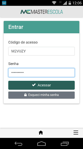 Android application Master Escola screenshort