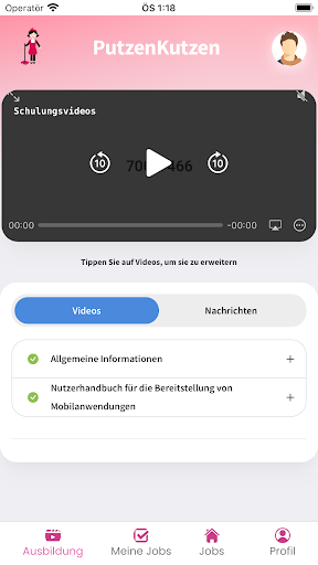 Android application PutzenKutzen Dienstanbieter screenshort