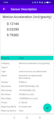 Sensors Detector Screen 2