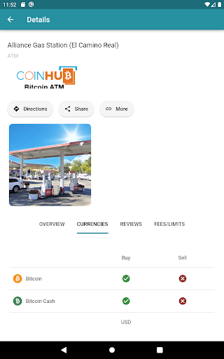 Screenshot of Bitcoin ATM Map – CoinATMRadar
