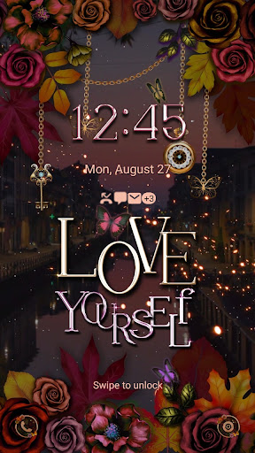 Autumn Leaves Love - Wallpaper Screen 2